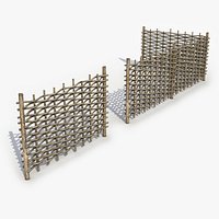 Wooden Wattle 3D Model