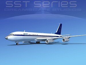 3d model 707-320 boeing 707