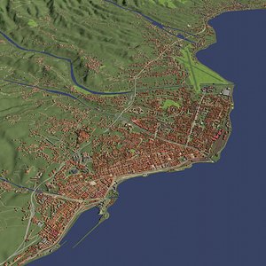 Reggio Calabria Italy - city and urban 3D model