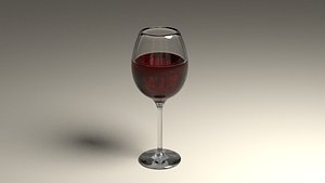 free wine glass 3d model