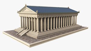 Big Classic Temple 3D model