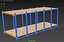 FRAME HORIZONTAL WOOD METAL WAREHOUSE SHELVING STORAGE RACK TRAY
