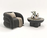 Modern Coffee Table and Armchair Set 87