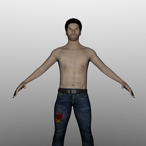 3D rigged realistic male