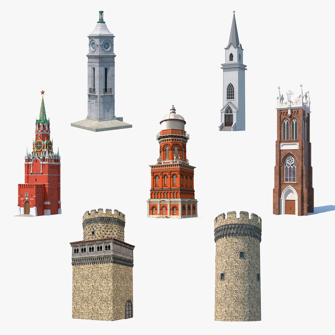 Towers Collection 5 3D model preview