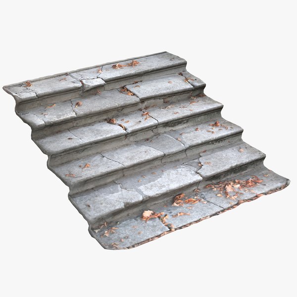 3D model old stairs