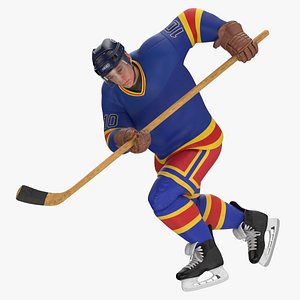 hockey attacker character 03 3D model