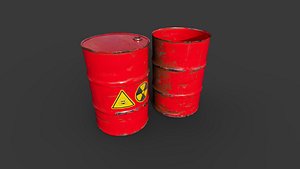 3D model Toxic waste barrel