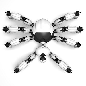 robot spider rigget 3d c4d