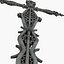 Church Metal Cross Decor Statue Art Style Stylish Fancy ornamental relief Symbol