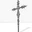 Church Metal Cross Decor Statue Art Style Stylish Fancy ornamental relief Symbol