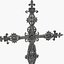 Church Metal Cross Decor Statue Art Style Stylish Fancy ornamental relief Symbol