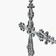 Church Metal Cross Decor Statue Art Style Stylish Fancy ornamental relief Symbol