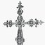 Church Metal Cross Decor Statue Art Style Stylish Fancy ornamental relief Symbol