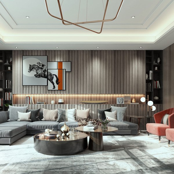Collection of Modern living room - full furniture 58 model