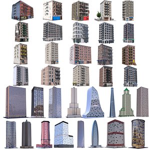 buildings pack 3D model