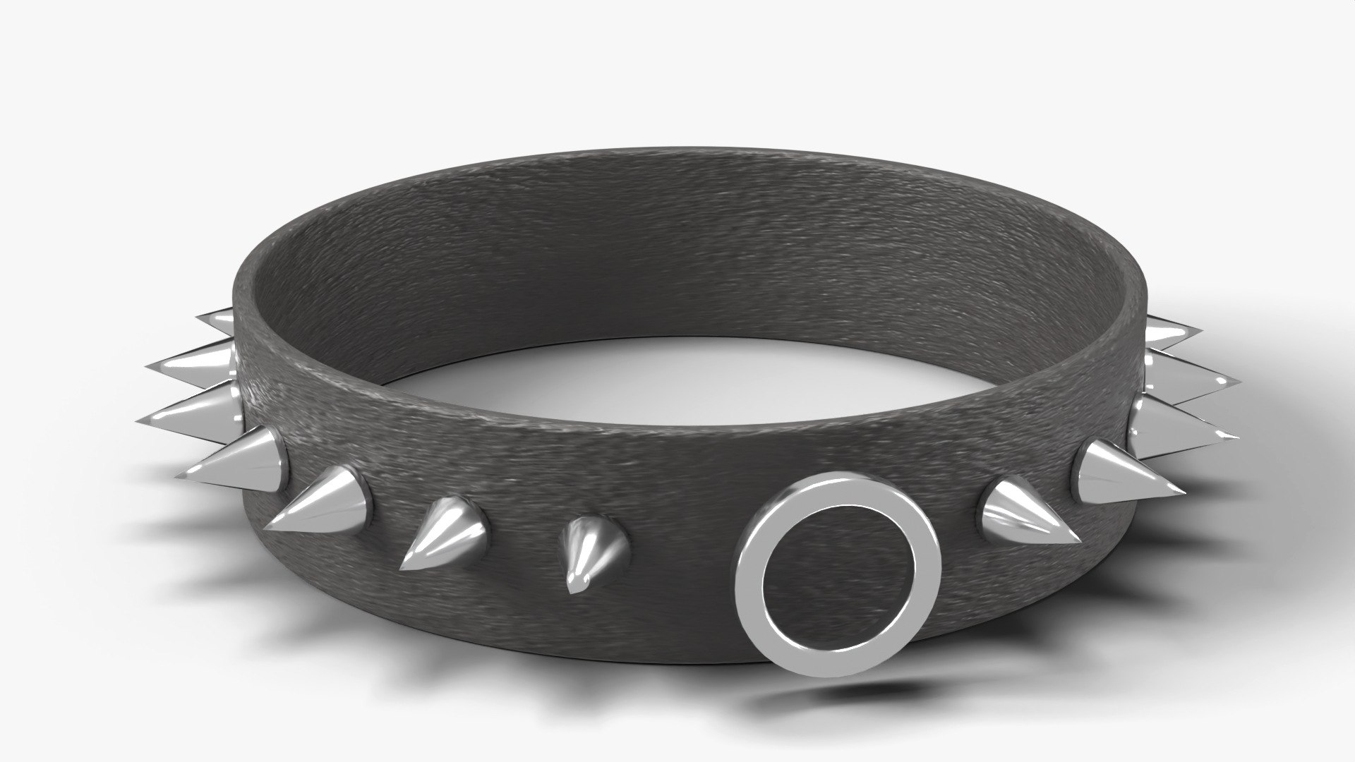 3D Spiked Leather Choker with O-Ring - Metal Punk Accessory model https://p.turbosquid.com/ts-thumb/uS/qk7lvx/1g/shot5/jpg/1792276826/1920x1080/fit_q87/45317112d48d7c13a57c855af8b817231262a076/shot5.jpg