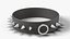Collana girocollo in pelle con borchie e anello a O - Accessorio punk metal