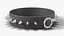 Collana girocollo in pelle con borchie e anello a O - Accessorio punk metal