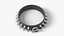 Collana girocollo in pelle con borchie e anello a O - Accessorio punk metal