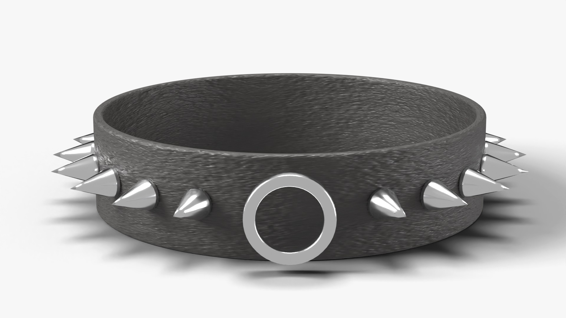 3D Spiked Leather Choker with O-Ring - Metal Punk Accessory model https://p.turbosquid.com/ts-thumb/uS/qk7lvx/bh/tt/jpg/1792276826/1920x1080/turn_fit_q99/411c9005ec0fa0dbcba84ce5d5c60415f2d6b4e7/tt-1.jpg