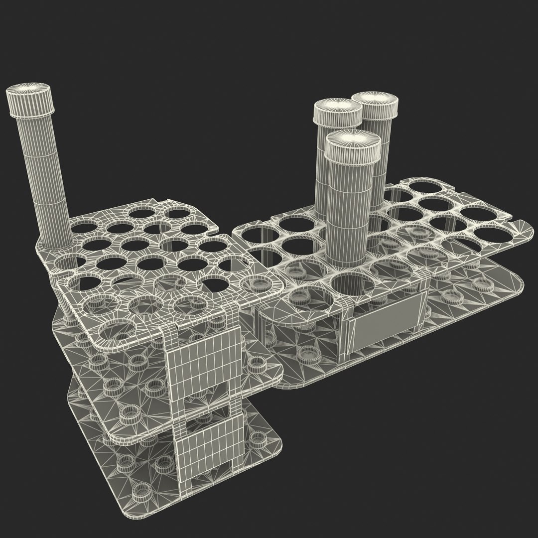 Plastic Vials Racks 3d Model