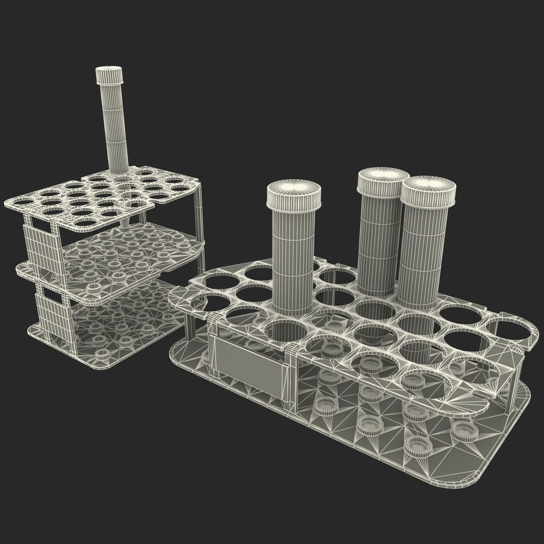 Plastic Vials Racks 3d Model