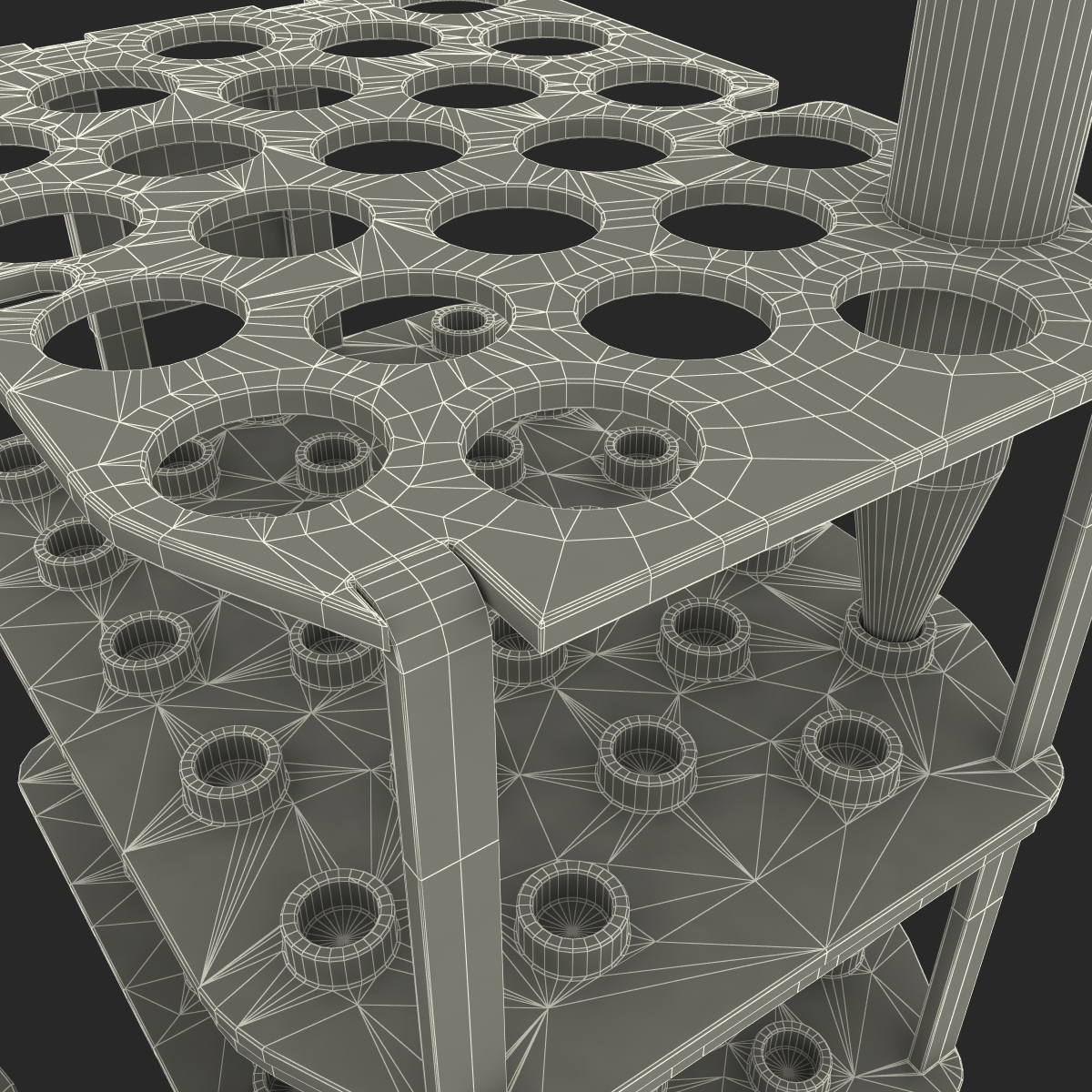 plastic vials racks 3d model