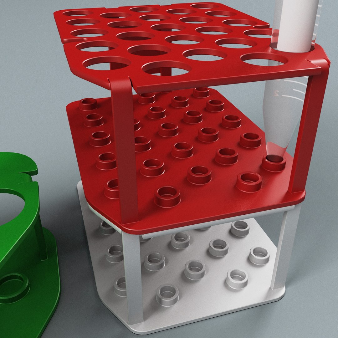 Plastic Vials Racks 3d Model