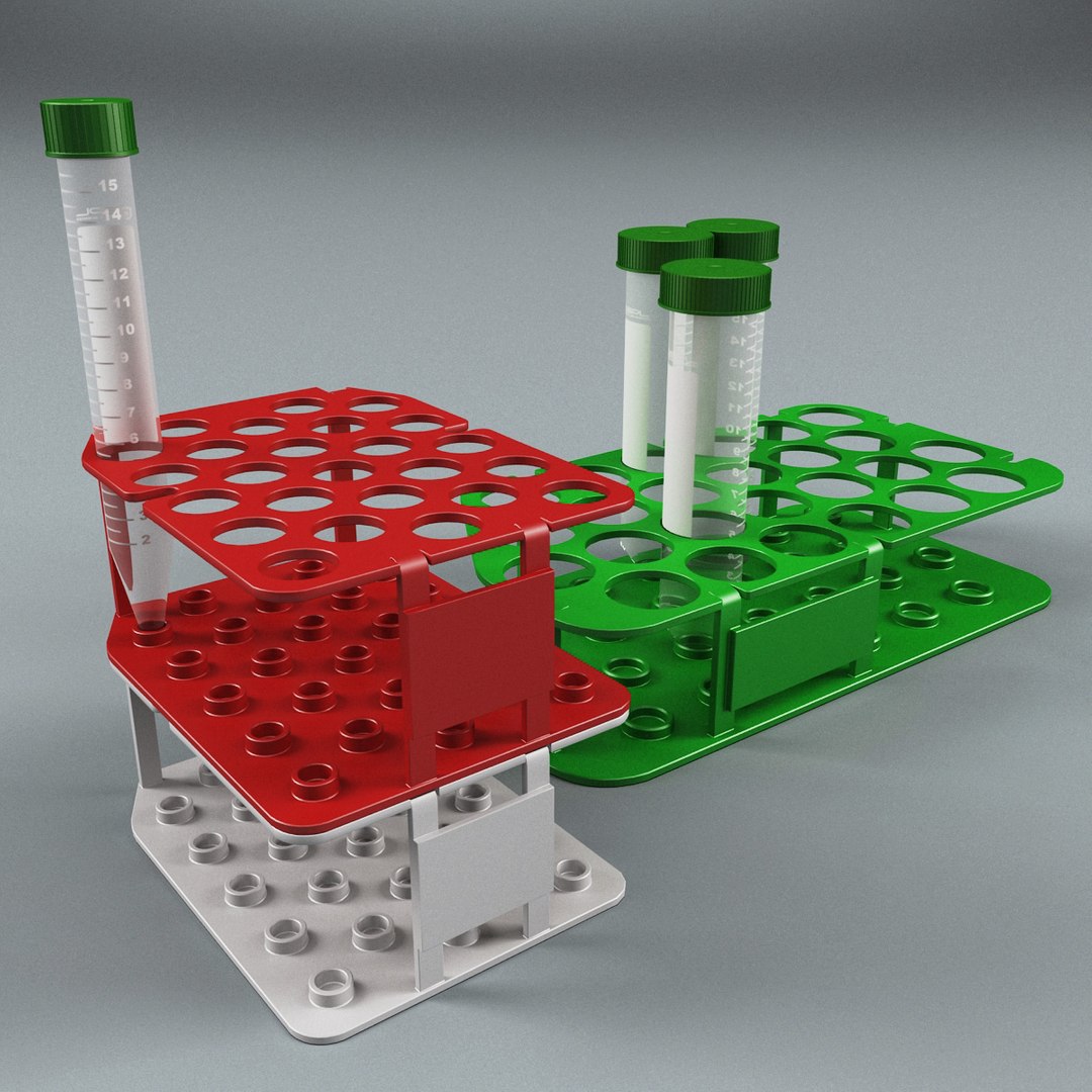 Plastic Vials Racks 3d Model
