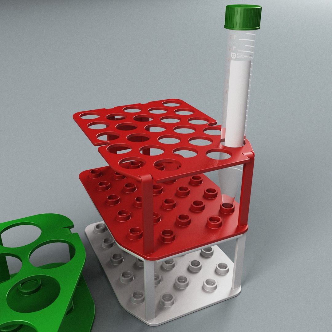 Plastic Vials Racks 3d Model