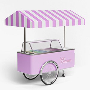 ice cream cart 01 3D model