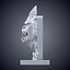 Gorilla Bookend Sculpture 3D Model PM-19