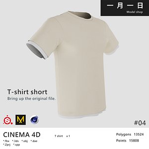 3D Tshirtshort04 model