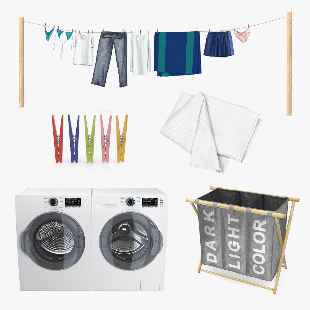 Laundry Collection 4 3D model preview