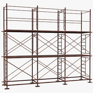 3D model old scaffoldings modular