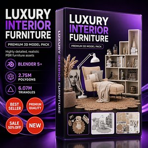 3D Luxury Interior Furniture Premium 3D Model Pack model