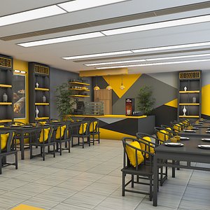 3D Restaurant-Cafe Model
