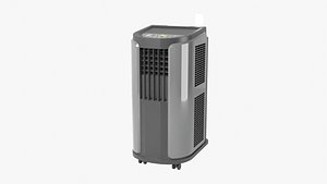 Portable Air Conditioner with Remote 3D model