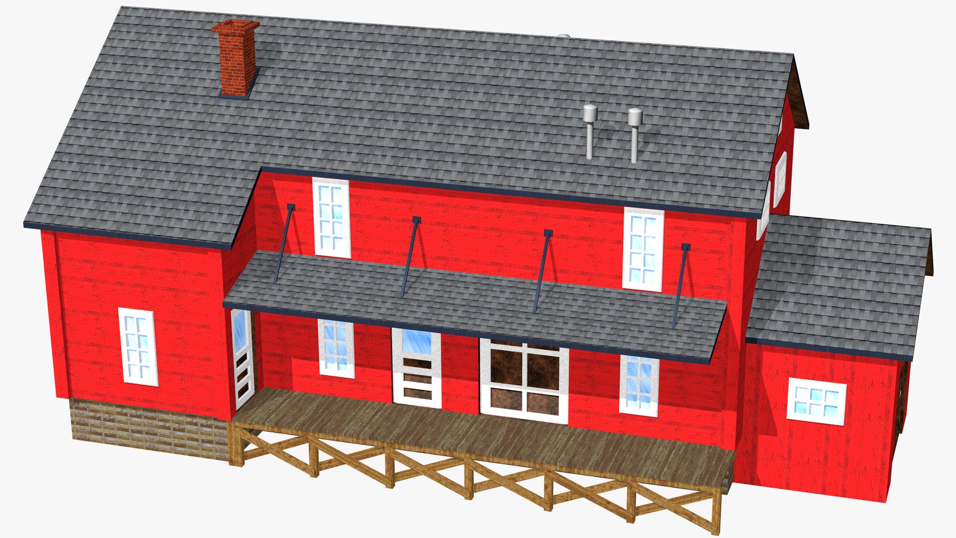 3D Old-time Factory Building - TurboSquid 1886067