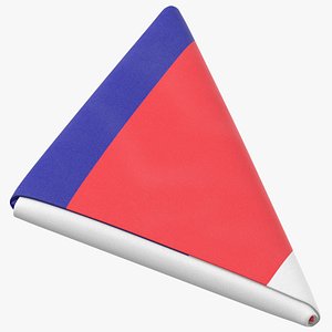 flag folded triangle france 3D model