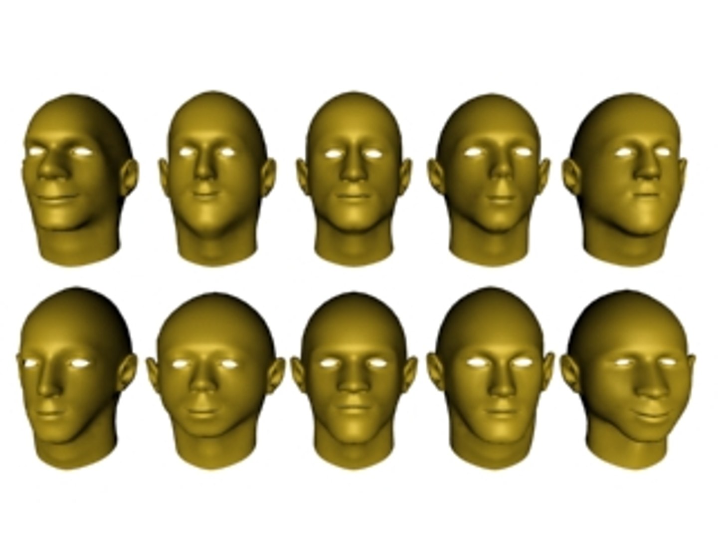 3ds Max 10 Male Mesh Heads