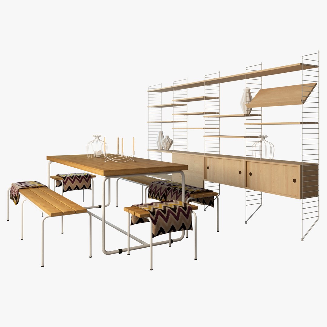 3d Model Table Set