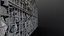 Dark granite gabion wall