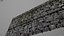Dark granite gabion wall