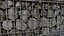 Dark granite gabion wall