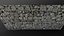 Dark granite gabion wall