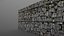 Dark granite gabion wall