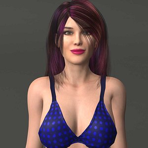 beautiful bikini female rigged 3D model