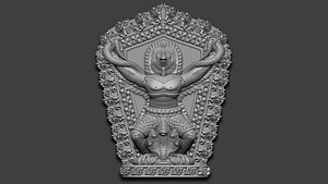 3D model Asian Angkor Krud Statues